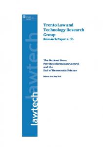 Trento Law and Technology Research Group