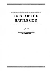 TRIAL OF THE BATTLE GOD