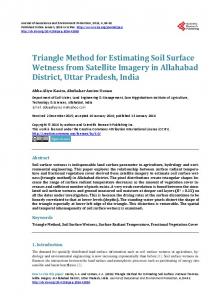 Triangle Method for Estimating Soil Surface Wetness from Satellite