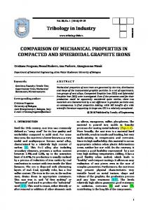 Tribology in Industry COMPARISON OF