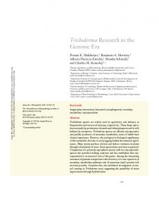 Trichoderma Research in the Genome Era