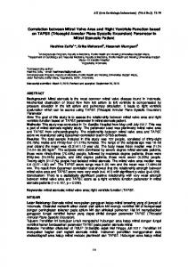 Tricuspid Annular Plane Systolic Excursion