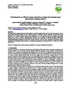 Triethylamine: an efficient N-base catalyst for synthesis of annulated ...