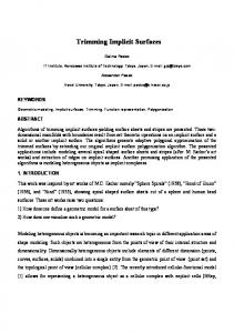 Trimming Implicit Surfaces - HyperFun