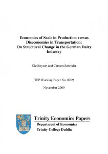 Trinity Economics Papers
