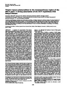 Triplet repeat polymorphism in the transmembrane region of the MICA ...