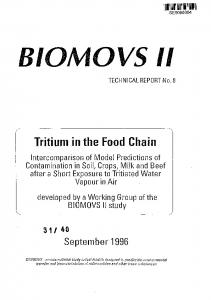 Tritium in the Food Chain