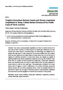 Trophic Interactions Between Insects and Stream ... - CiteSeerX