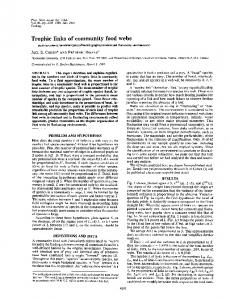 Trophic links of community food webs