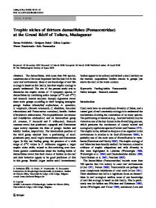 Trophic niches of thirteen damselfishes (Pomacentridae) at the Grand ...