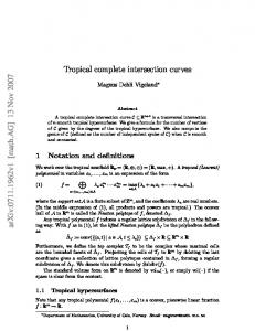 Tropical complete intersection curves