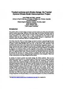 Tropical cyclones and climate change