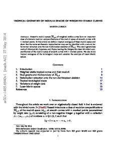 Tropical geometry of moduli spaces of weighted stable ... - CiteSeerX