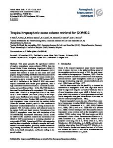 Tropical tropospheric ozone column retrieval for ... - Atmos. Meas. Tech