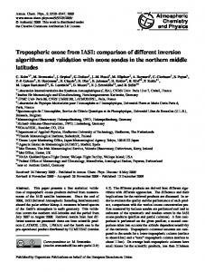 Tropospheric ozone from IASI - Core