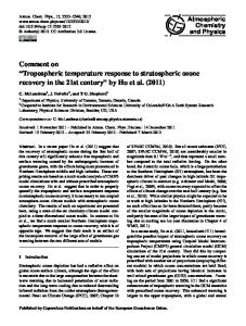 Tropospheric temperature response to stratospheric ozone recovery in ...