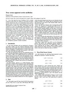 True versus apparent arctic oscillation - Wiley Online Library