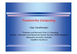 Trustworthy Computing