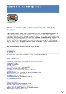 TRX-Manager User Manual