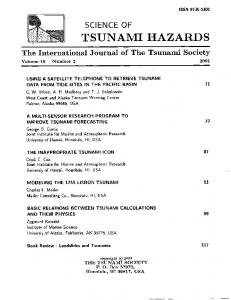 tsunami hazards - Research Library