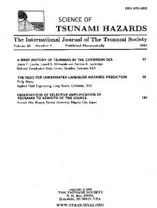 tsunami hazards - Research Library