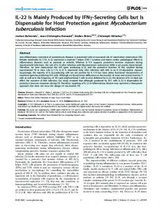 tuberculosis Infection - PLOS