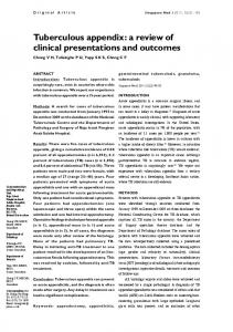 Tuberculous appendix - Semantic Scholar