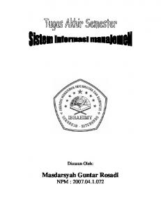 Tugas Akhir Semester Sistem Informasi Manajemen - guntar87