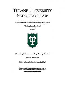 tulane university school of law - SSRN papers