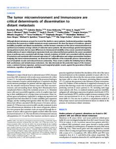 Tumor microenvironment