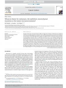 Tumor microenvironment