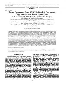 Tumor suppressor gene