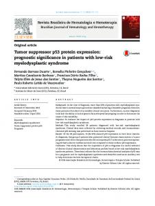 Tumor suppressor p53 protein expression: prognostic ... - BioMedSearch