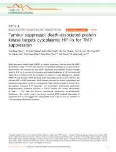 Tumour suppressor death-associated protein ... - Semantic Scholar