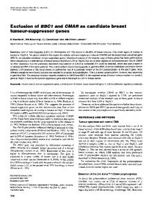 tumour-suppressor genes - BioMedSearch