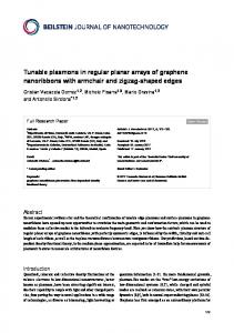 Tunable plasmons in regular planar arrays of ... - Beilstein Journals