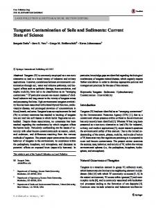 Tungsten Contamination of Soils and Sediments