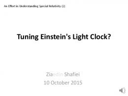 Tuning Einstein's Light Clock?