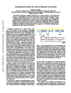 Tunneling characteristic of a chain of Majorana bound states