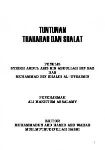 TUNTUNAN THAHARAH DAN SHALAT