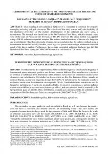 turbidimetry as an alternative method to determine the rating ... - SciELO