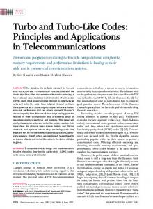 Turbo and Turbo-Like Codes: Principles and ... - IEEE Xplore