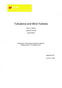 Turbulence and Wind Turbines - ECN