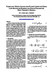 TURBULENT MIXED CONVECTION FLOWS ...
