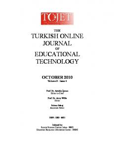 turkish online journal educational technology