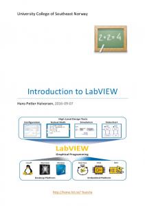 Tutorial: An Introduction to LabVIEW