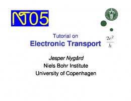 Tutorial on Electronic Transport