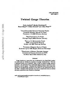 Twisted Gauge Theories