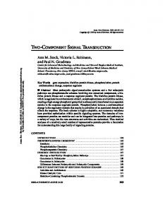 two-component signal transduction