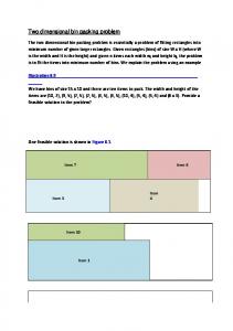 Two dimensional bin packing problem